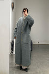MUTEDANCE long wool jacket MD23FW02 blue gray PM96